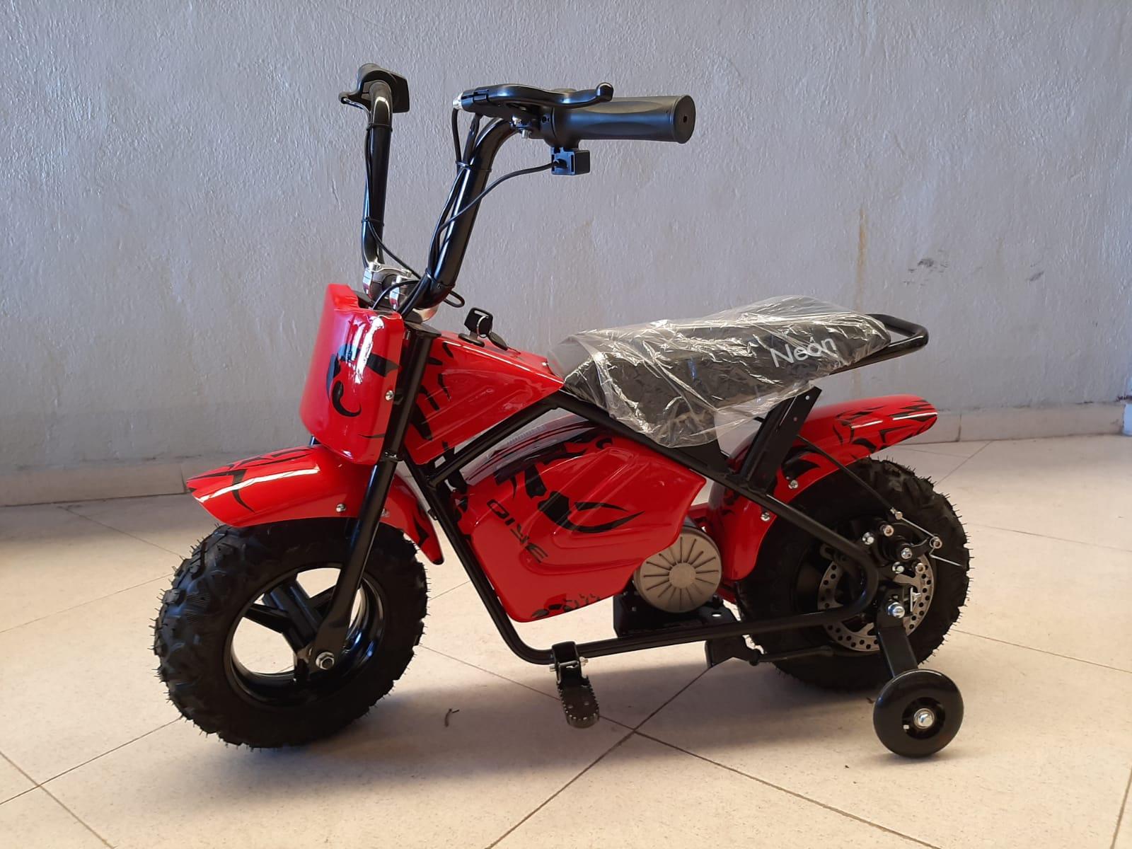 Mini moto Eléctrica Infantil Neón 250W - TuMotoKXD - Motos Crevillente